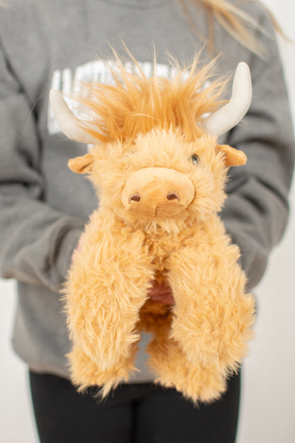 Blonde Highland Cow Stuffed Animal Plush - 9"