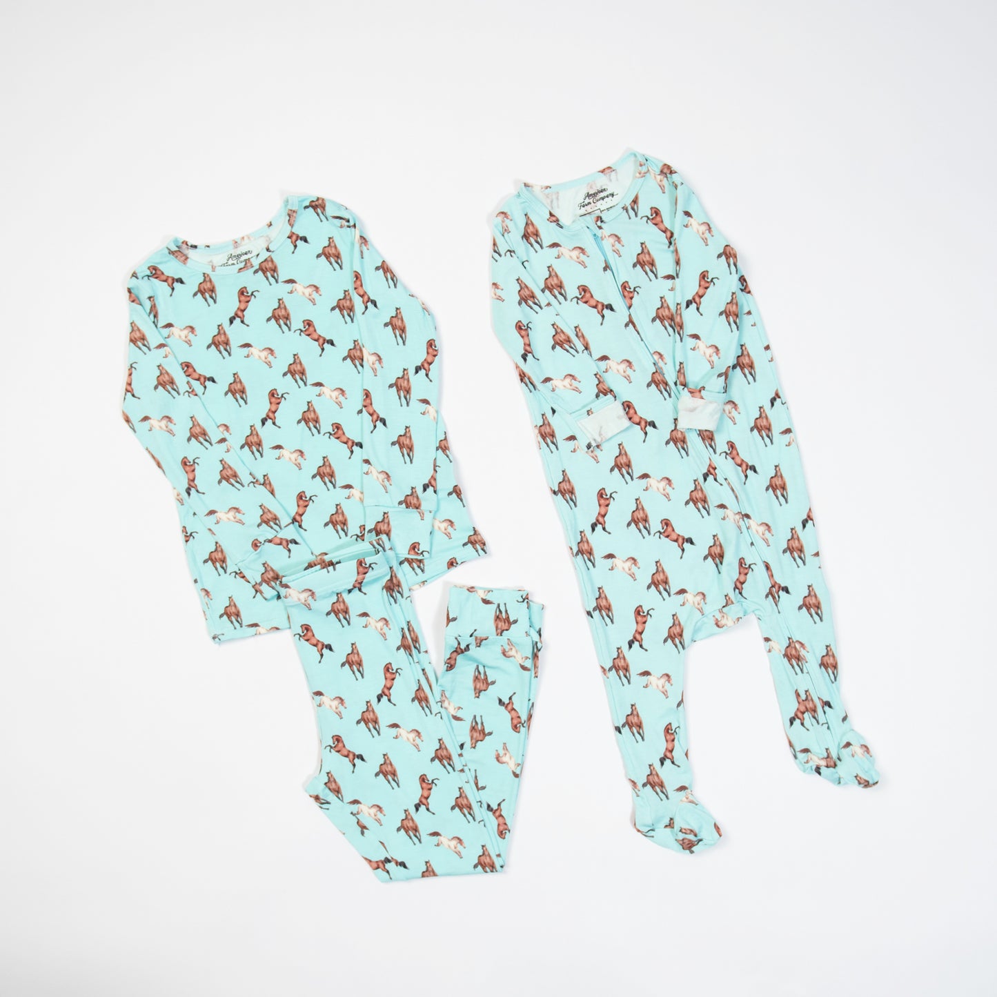 Blue Horse Toddler/Youth Bamboo Pajamas