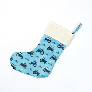 Blue Tractor Christmas Stocking