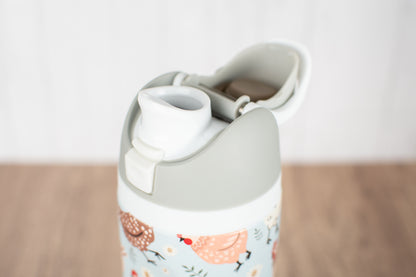 Blue Chickens & Blooms 24oz Skinny Silo Tumbler