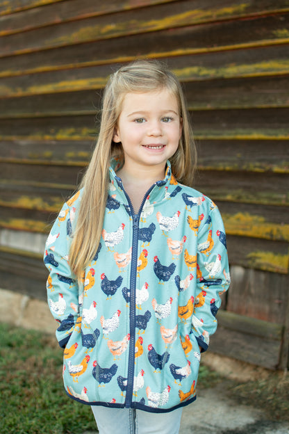 Blue Chicken Toddler/Youth Zip-Up Jacket