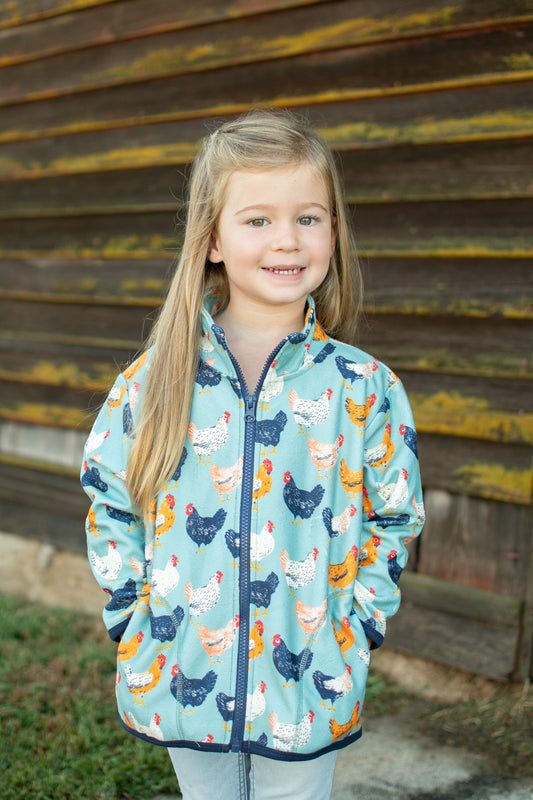Blue Chicken Toddler/Youth Zip-Up Jacket