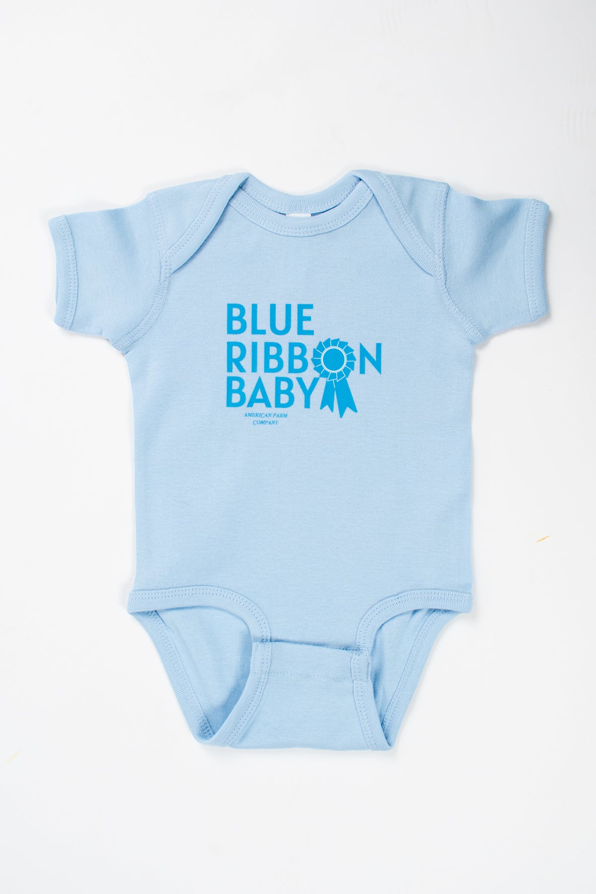 ‘Blue Ribbon Baby’ Blue Onesie
