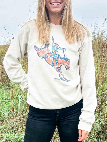 Bronc Rider Crewneck - American Farm Company