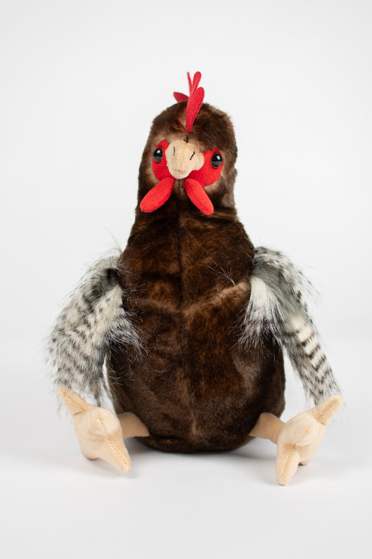 Brown Chicken Stuffed Animal Plush - 12"
