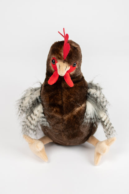 Brown Chicken Stuffed Animal Plush - 12"