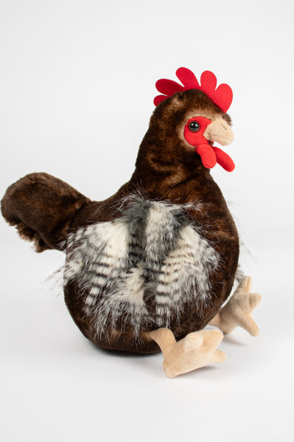 Brown Chicken Stuffed Animal Plush - 12"