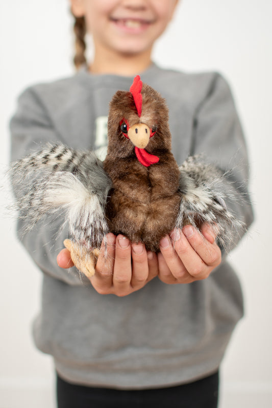 Brown Chicken Stuffed Animal Plush - 6"