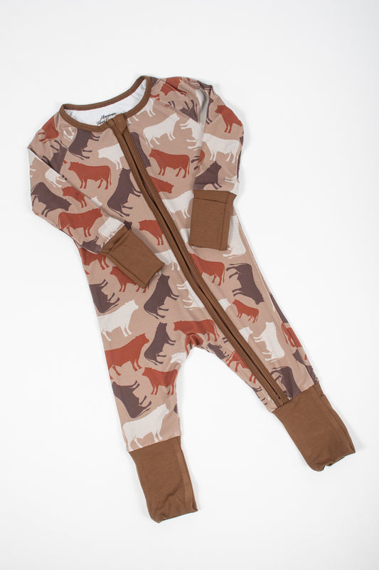 Brown Cow Camo™ Baby Bamboo Zippy