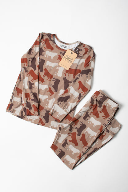 Brown Cow Camo™ Toddler/Youth Bamboo Pajama Set