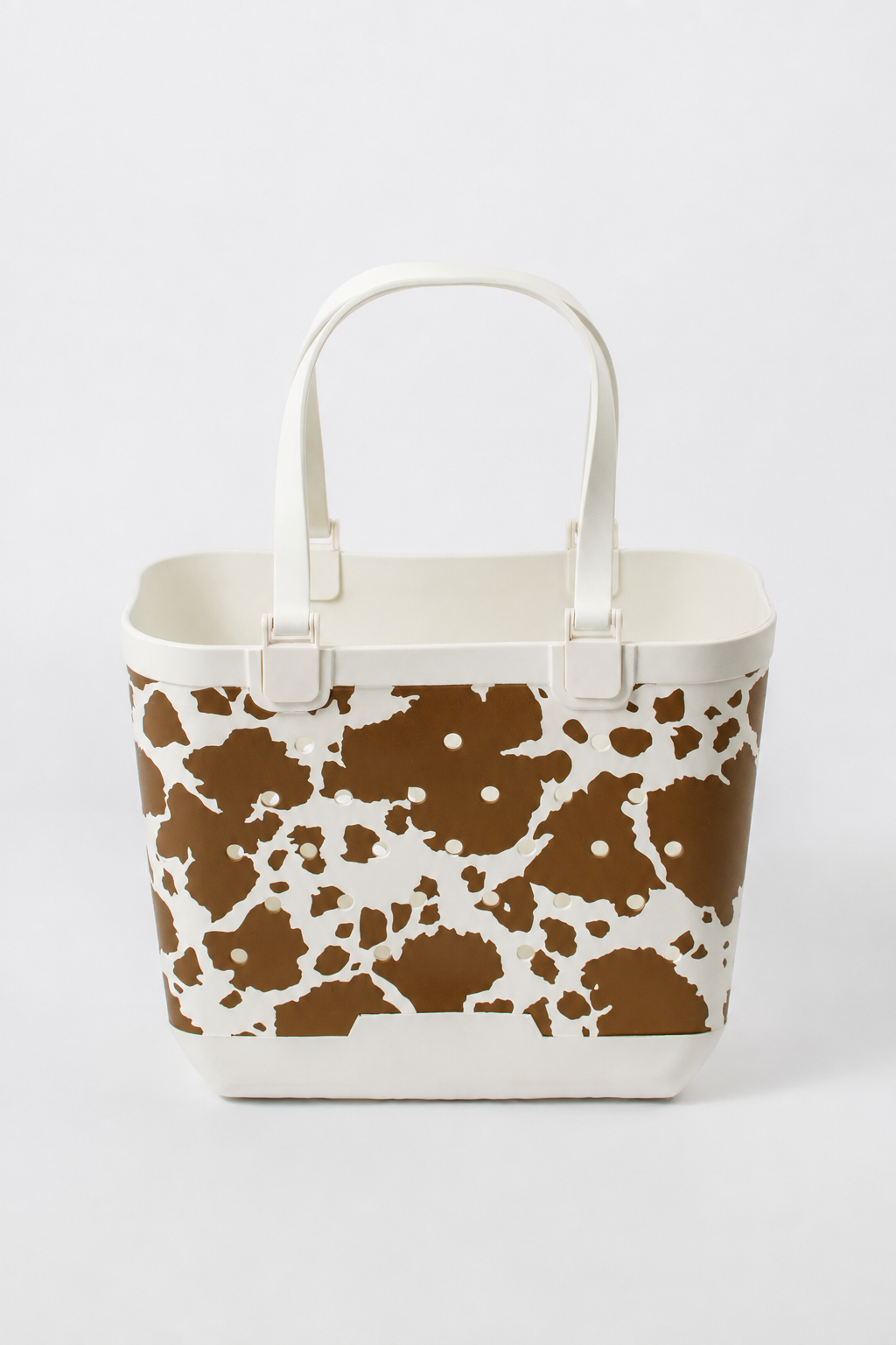 Brown Cow Print Utility Tote Bag - 18"