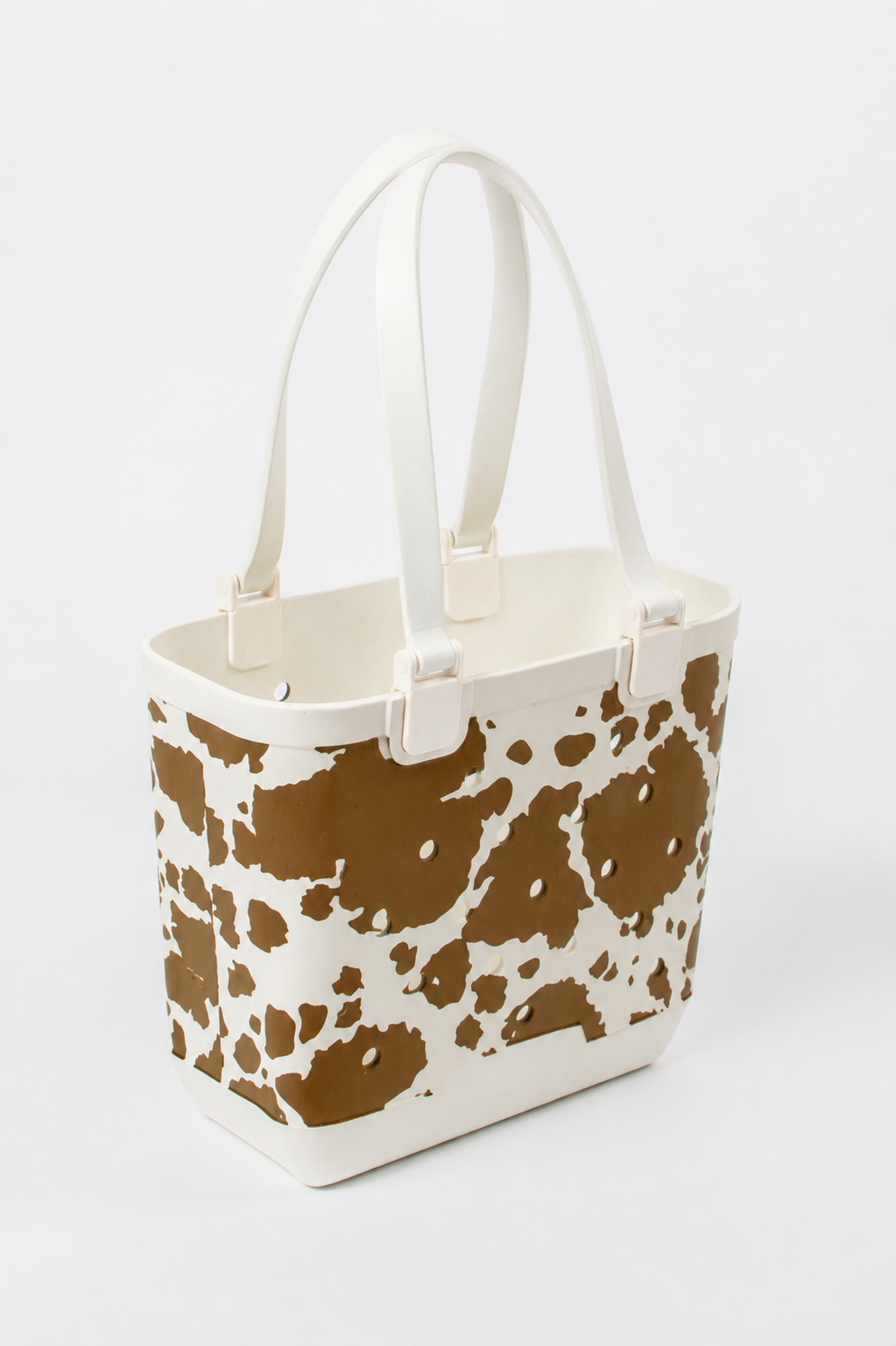 Brown Cow Print Utility Tote Bag - 14.5"