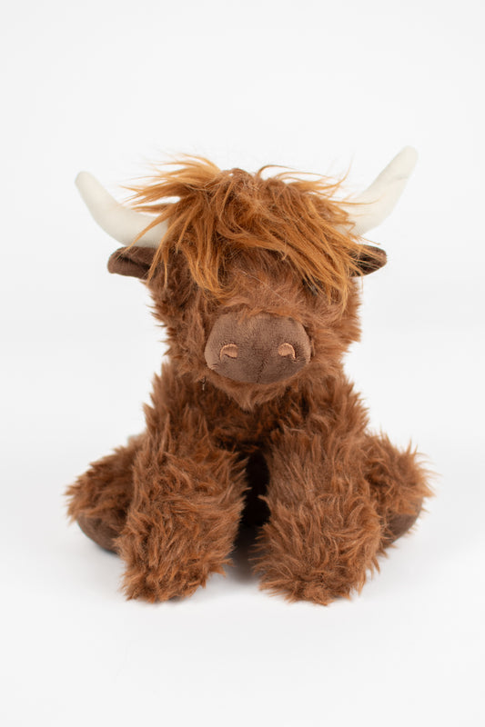 Brown Highland Cow Stuffed Animal Plush - 9"