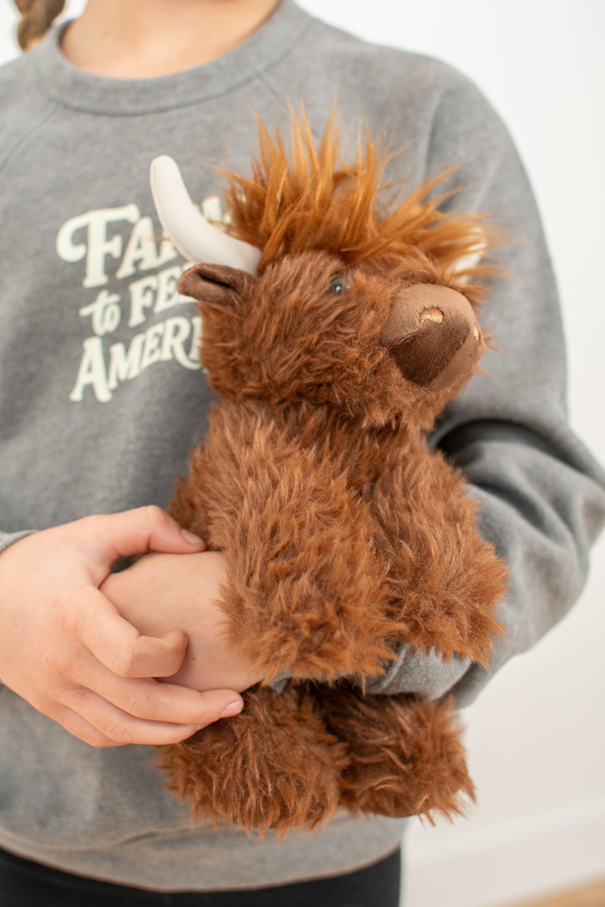 Brown Highland Cow Stuffed Animal Plush - 9"