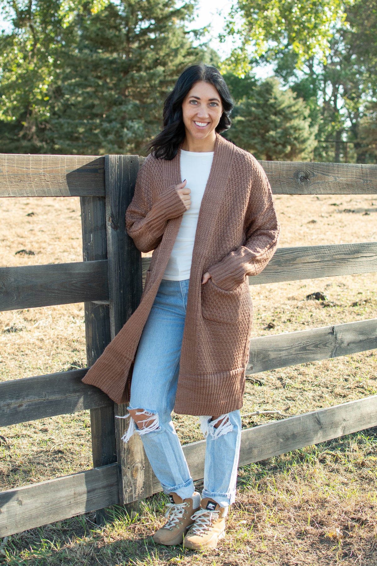 Brown Knit Cardigan