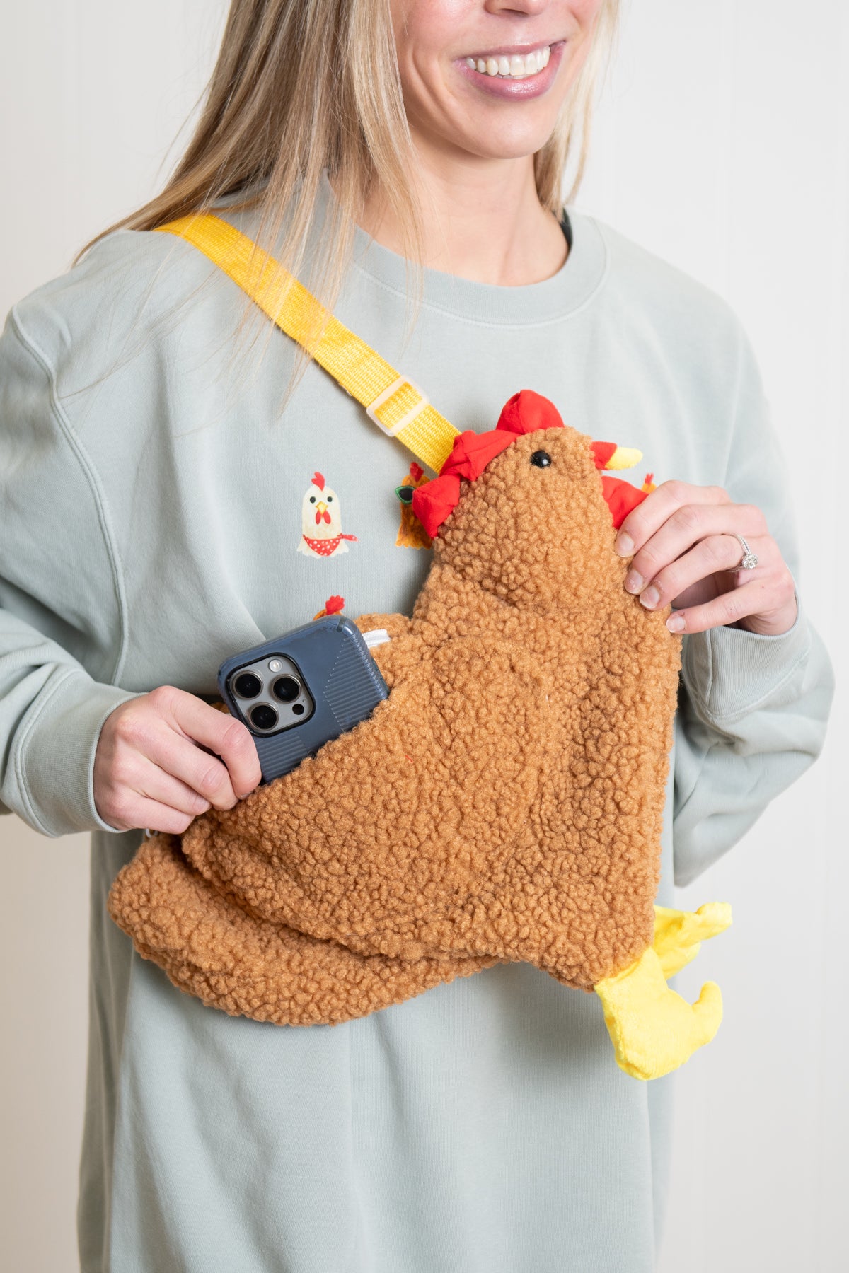 Brown Chicken Shoulder Bag