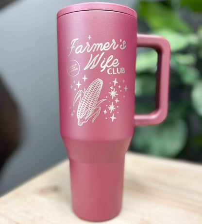 Burgundy 'Farmer's Wife Club' 40oz Tumbler - American Farm Company