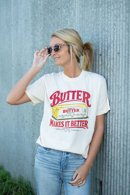 'Butter Makes Everything Better' Adult T-Shirt