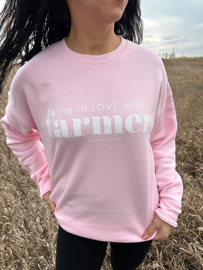 I'm in Love with a Farmer Pink Crewneck - American Farm Company