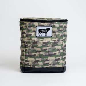 Cow Camo Backpack Cooler
