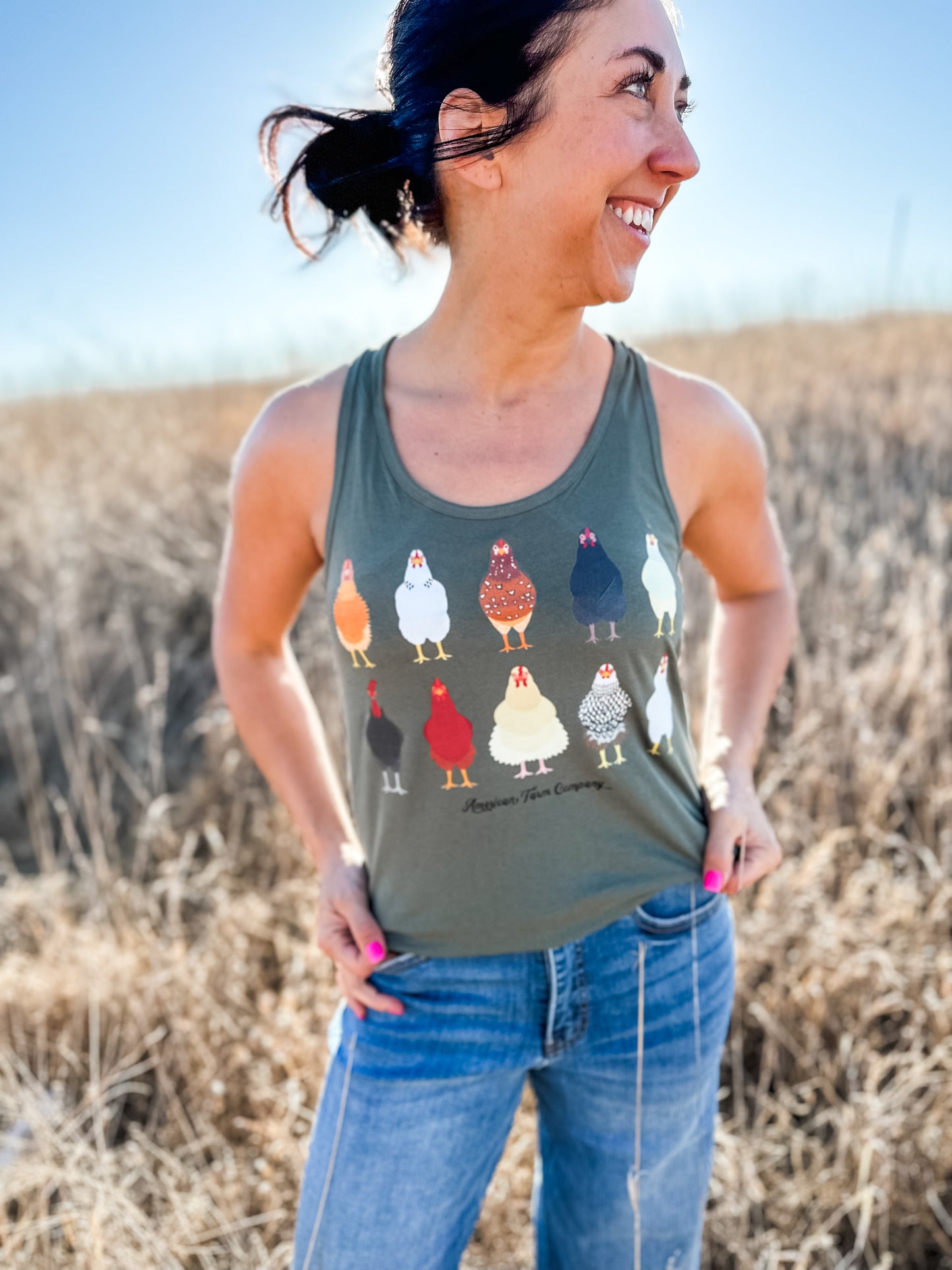 AFC Chickens Racer Back Tank Top - American Farm Company