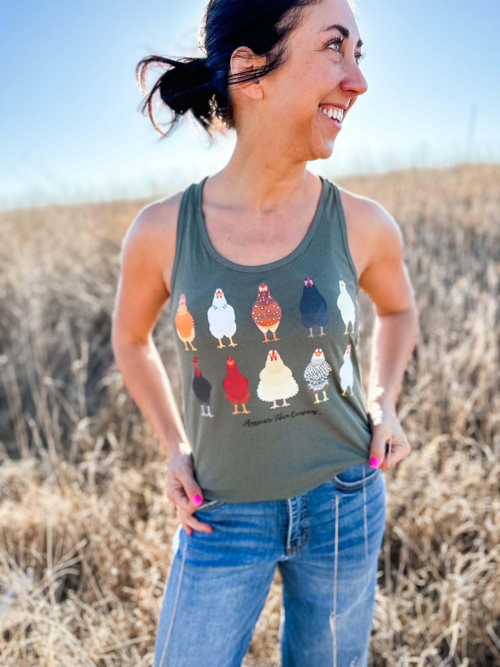 AFC Chickens Racer Back Tank Top - American Farm Company