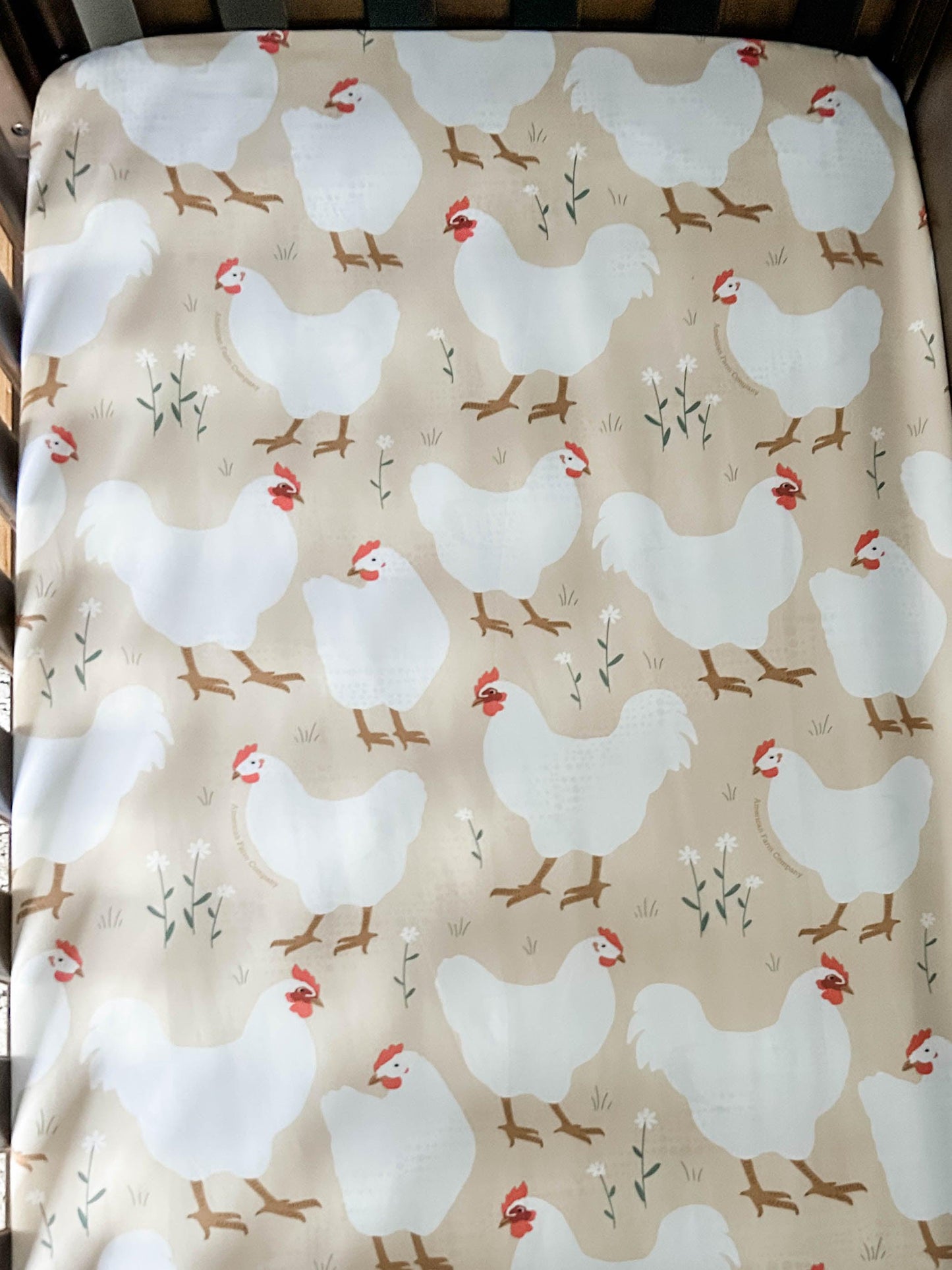 Spring Chicken Crib Sheet - American Farm Company