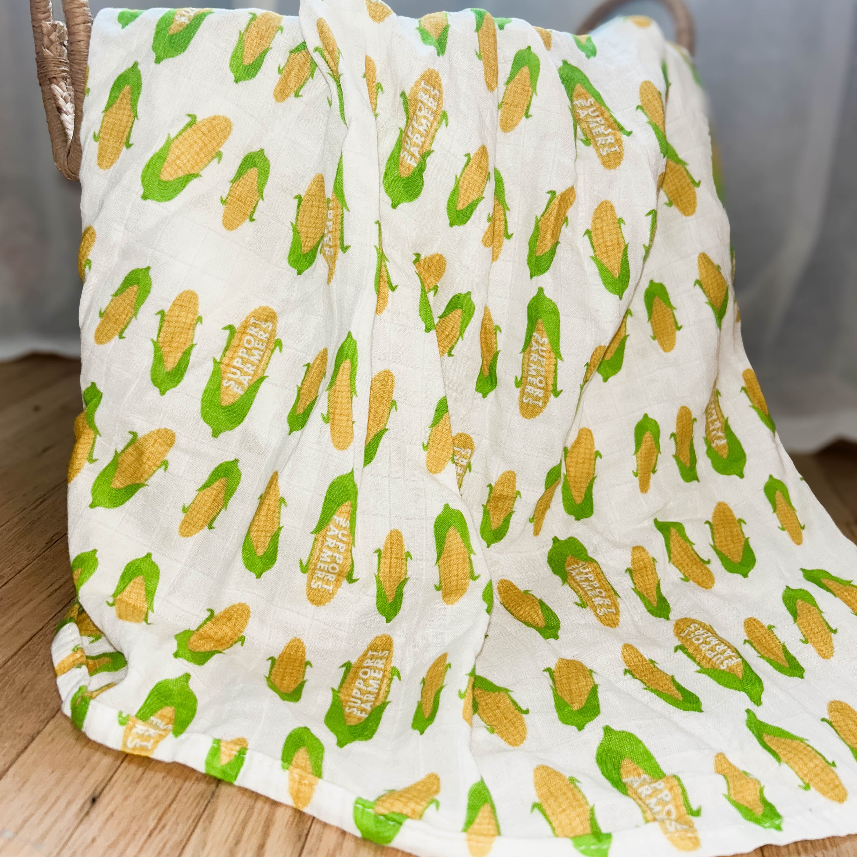 Oversized Corn Muslin Blanket