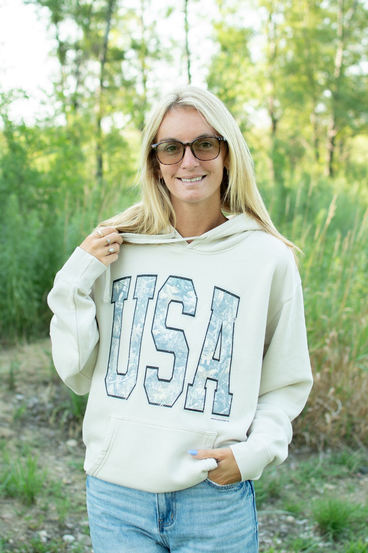 Camo 'USA' Adult Hoodie