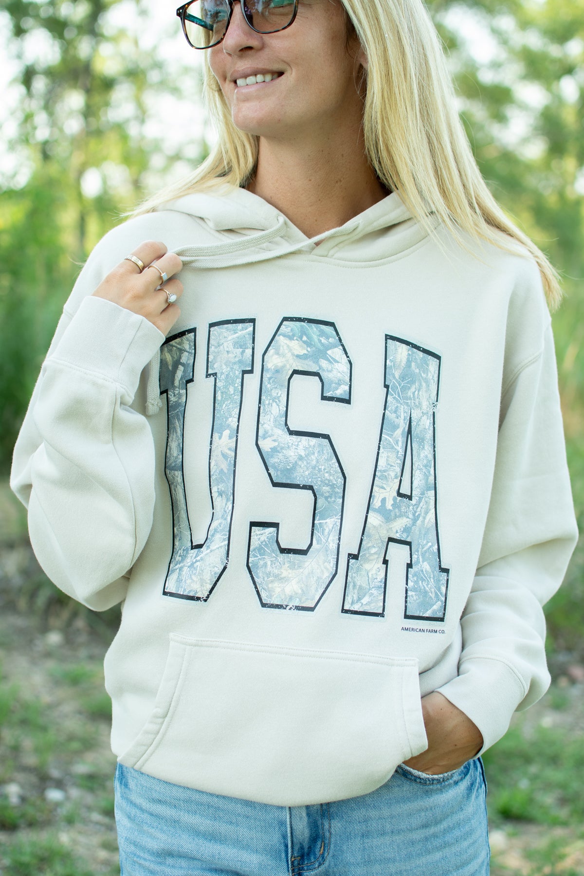 Camo 'USA' Adult Hoodie