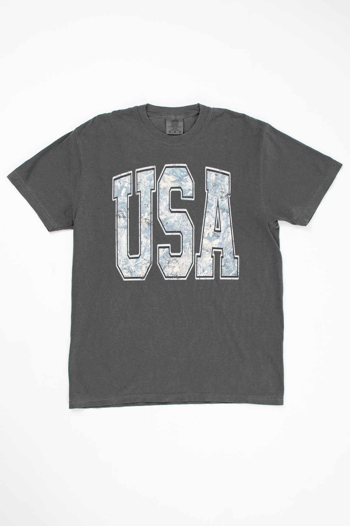 Camo 'USA' Adult T-Shirt - Charcoal