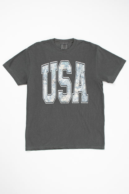 Camo 'USA' Adult T-Shirt - Charcoal