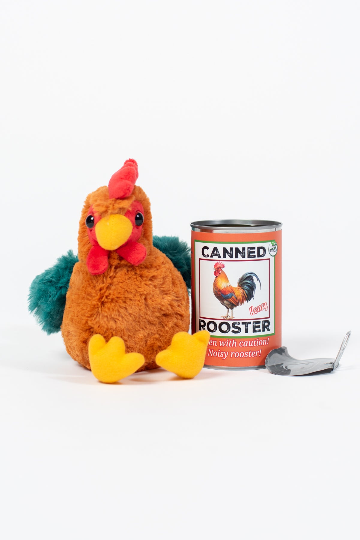 Canned Rooster | Plush w/ Jokes