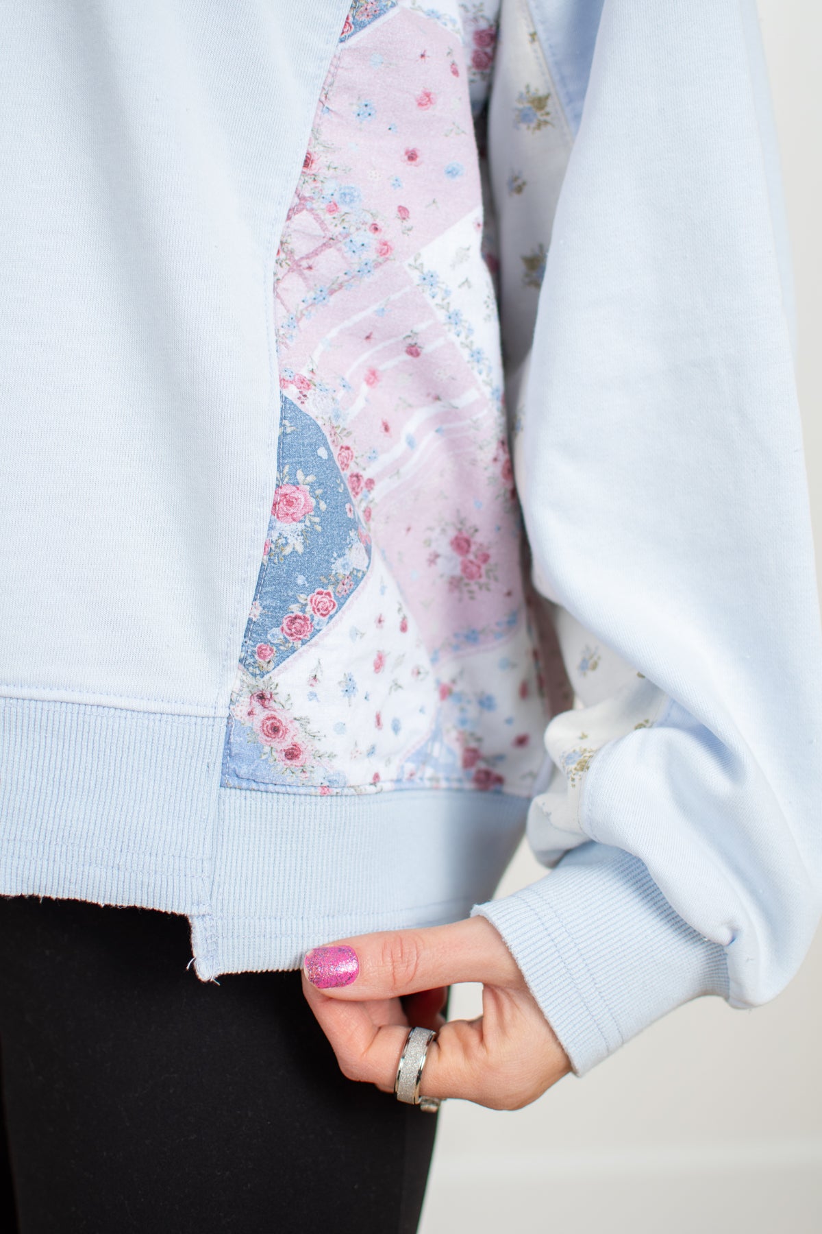 Casual Patchwork Pastel Sweatshirt