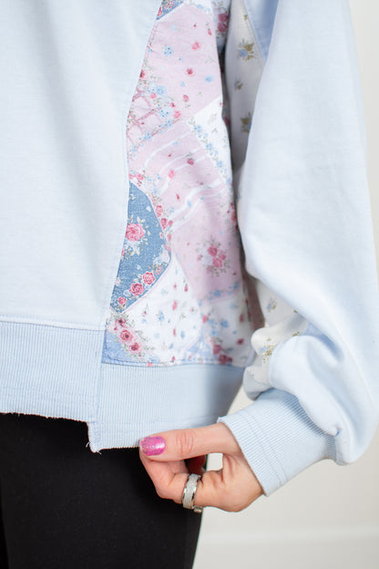 Casual Patchwork Pastel Sweatshirt