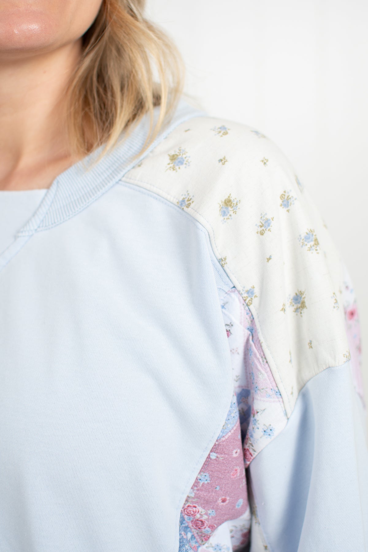 Casual Patchwork Pastel Sweatshirt