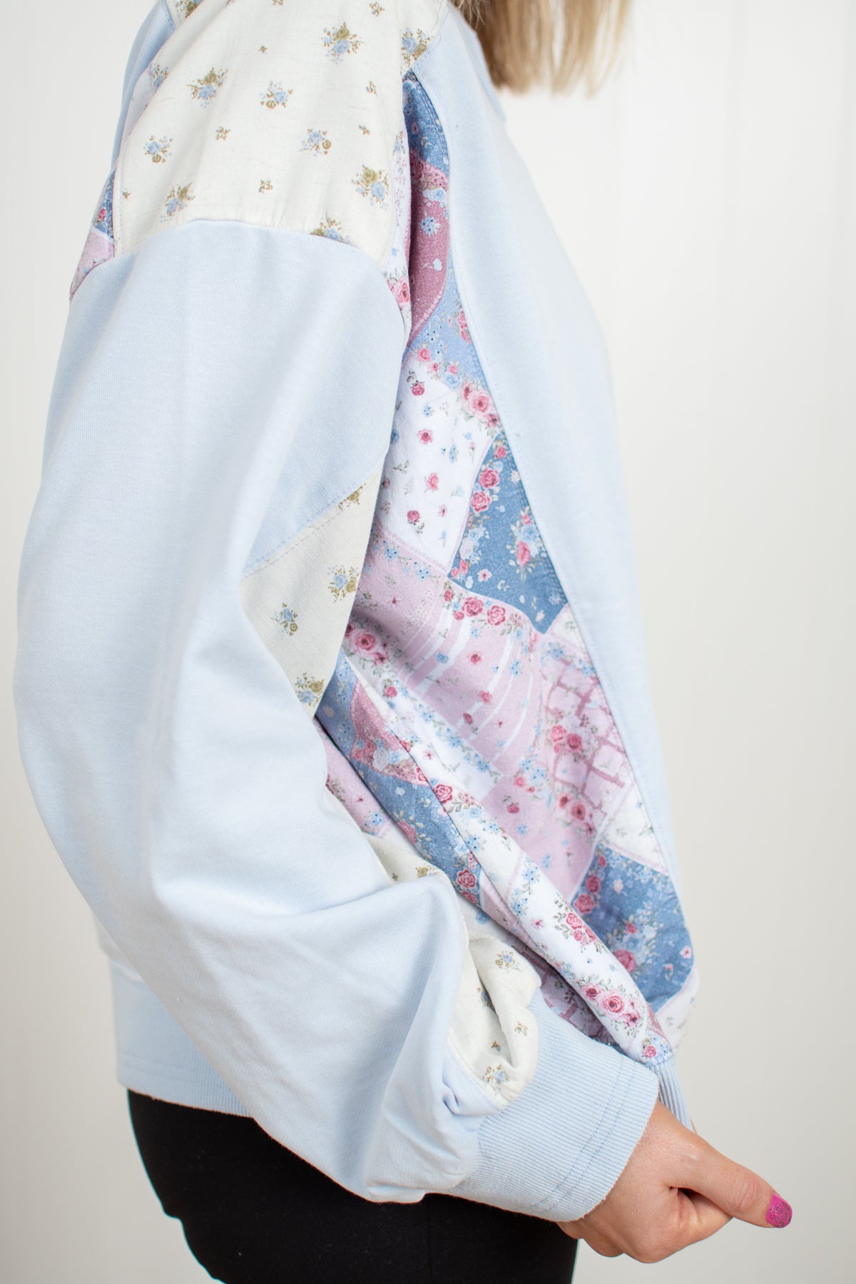 Casual Patchwork Pastel Sweatshirt