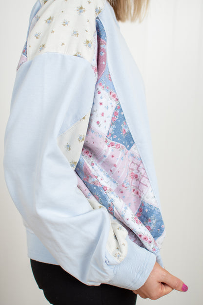 Casual Patchwork Pastel Sweatshirt