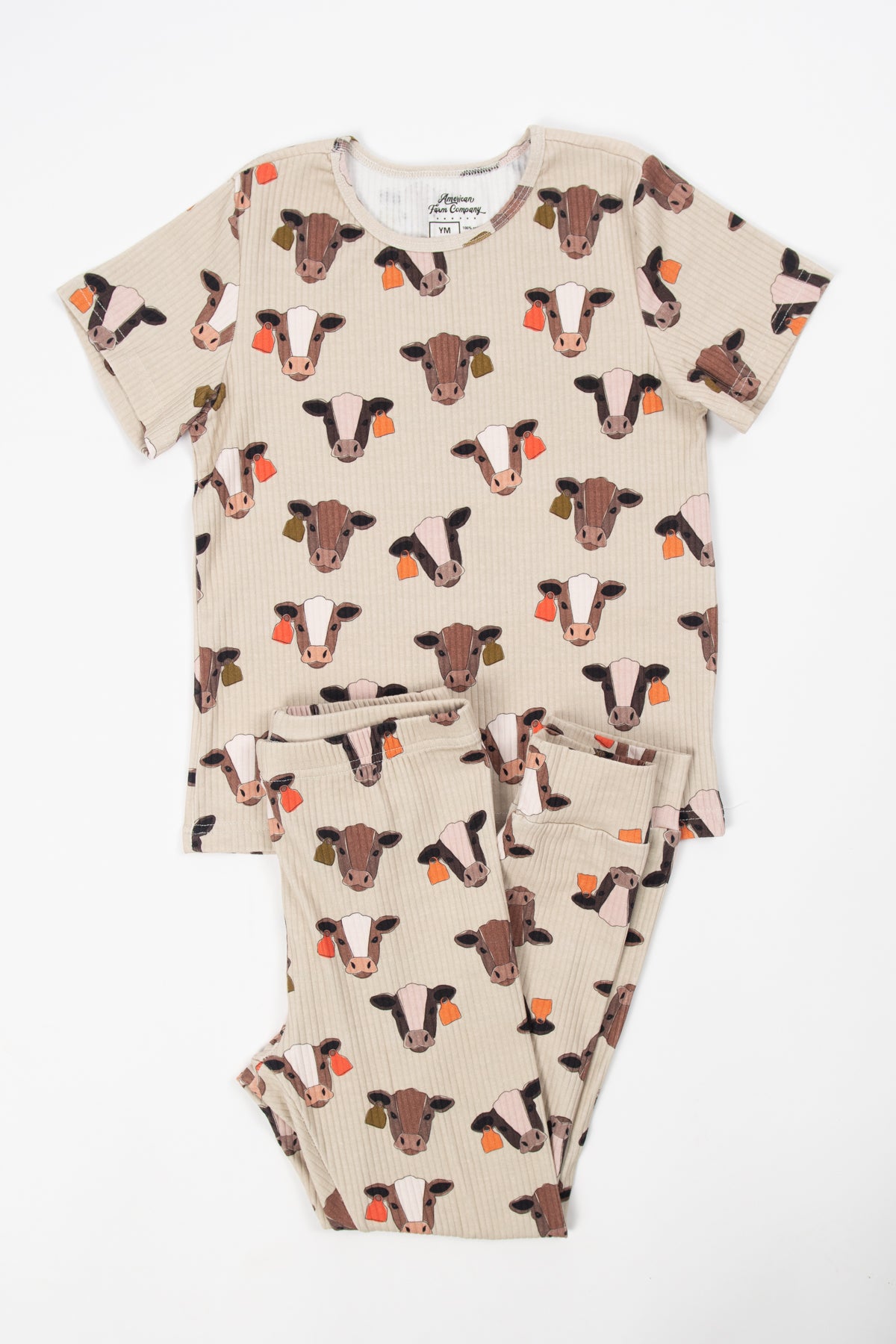 Cattle Buddy Toddler/Youth Ribbed Cotton Pajama Set