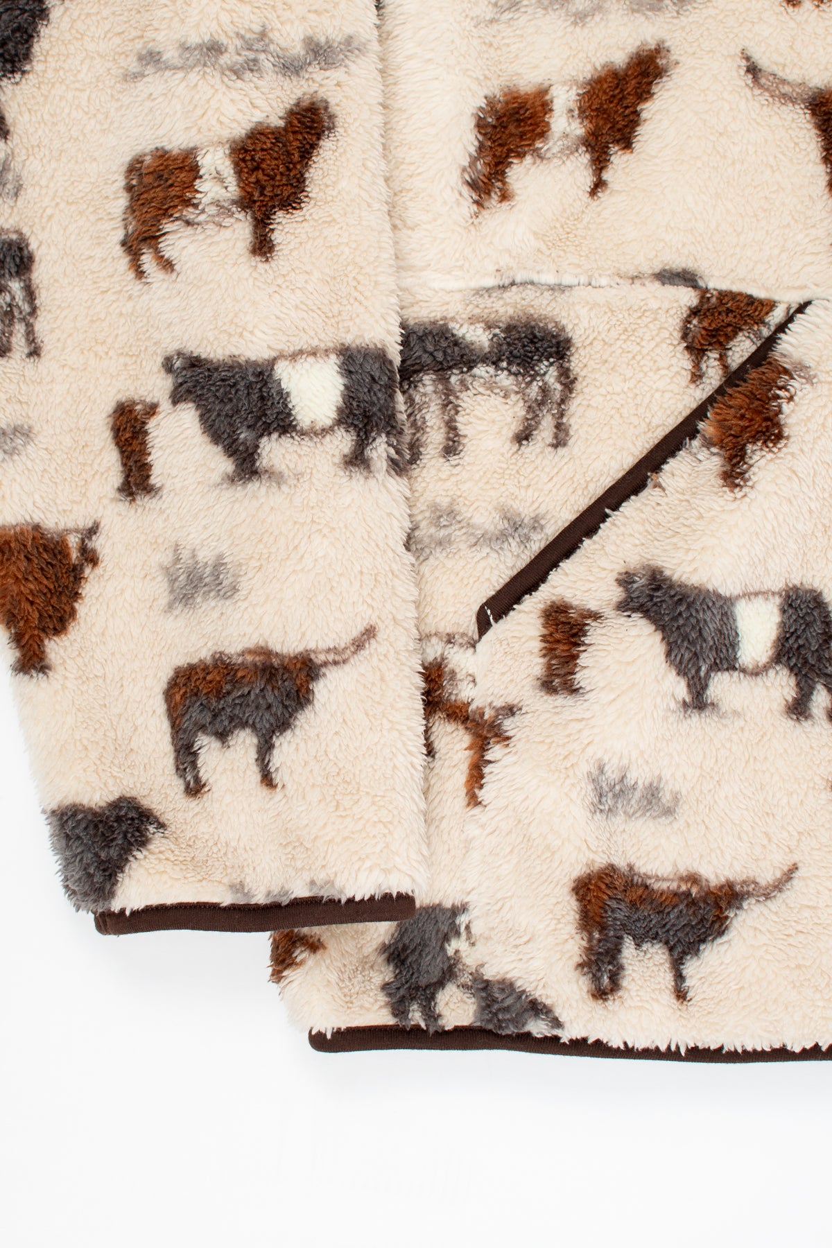 Cattle Sherpa Adult 1/4 Zip Hoodie