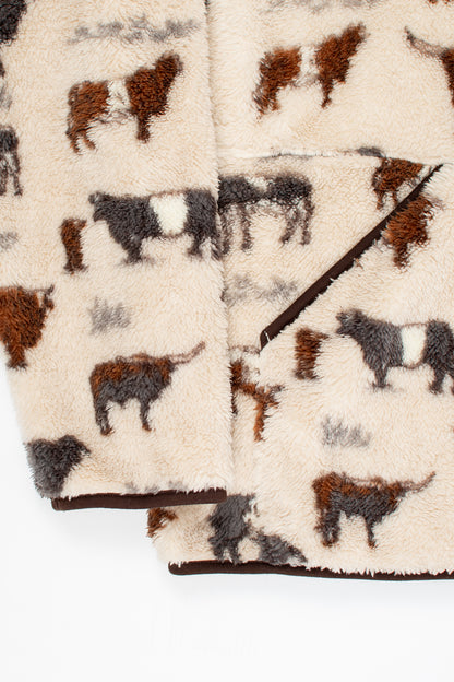 Cattle Sherpa Adult 1/4 Zip Hoodie
