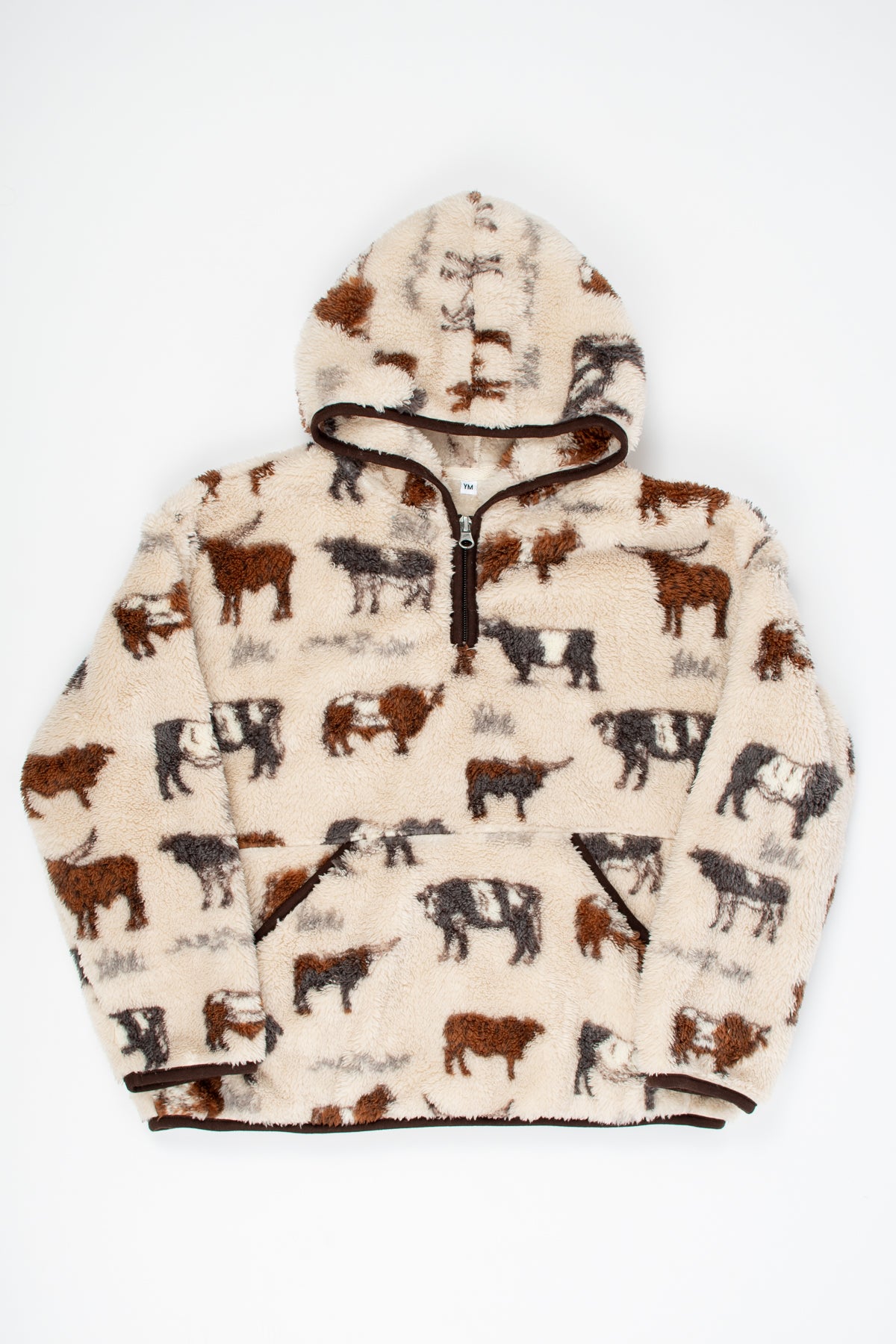 Cattle Sherpa Youth 1/4 Zip Hoodie