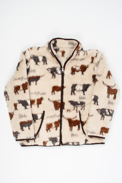 Cattle Sherpa Youth Full Zip Jacket