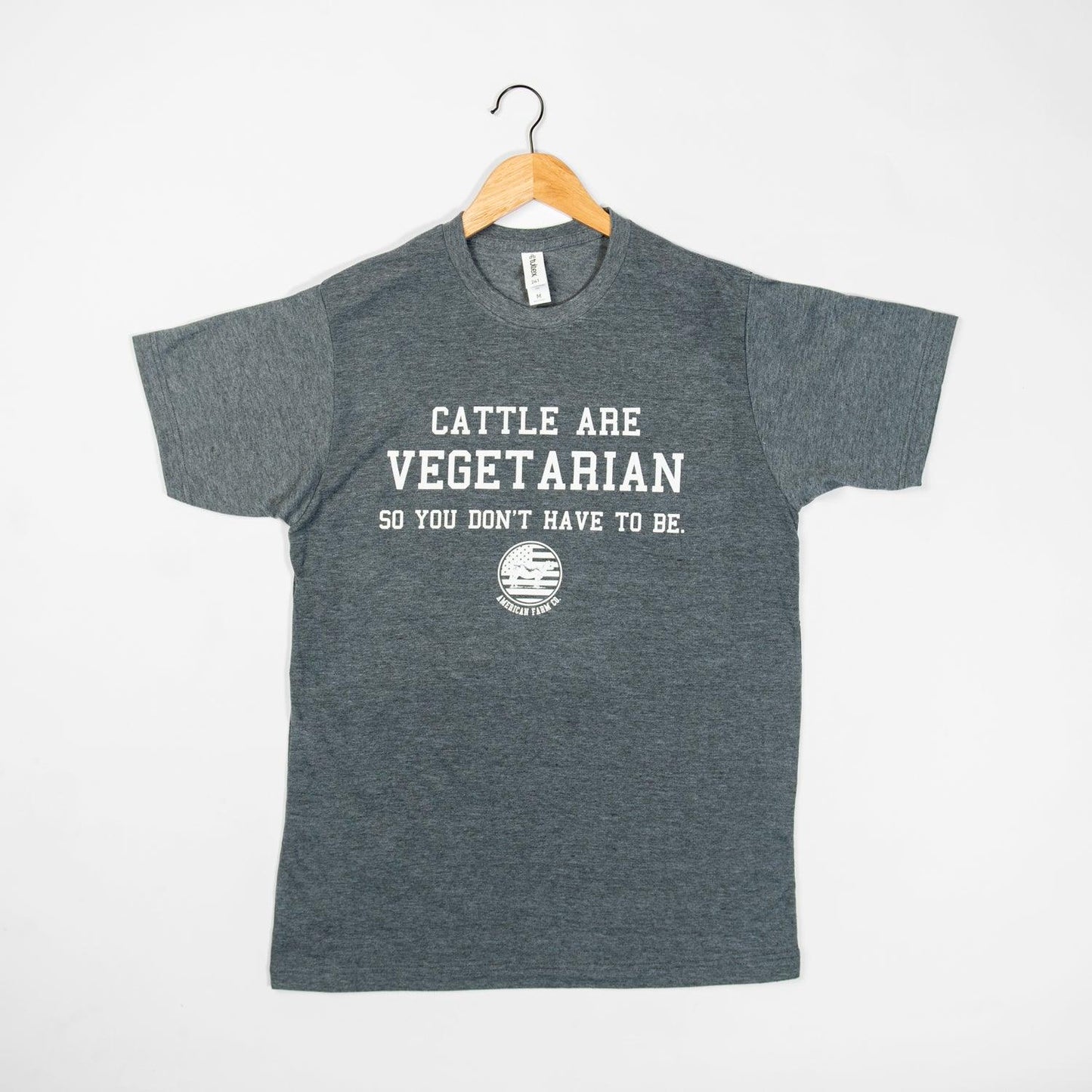 Cattle Are Vegetarian Grey Tee - American Farm Company