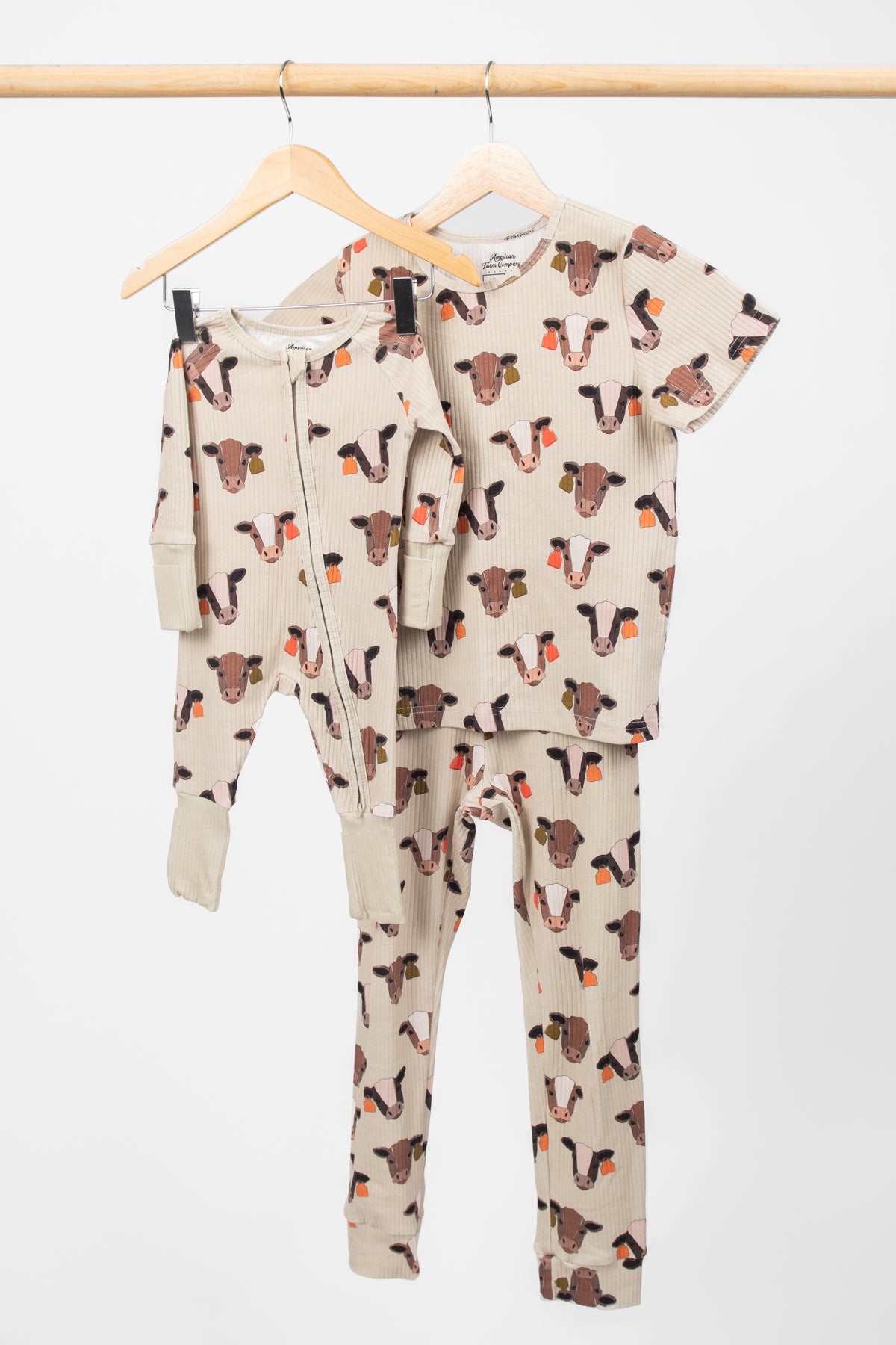 Cattle Buddy Toddler/Youth Ribbed Cotton Pajama Set