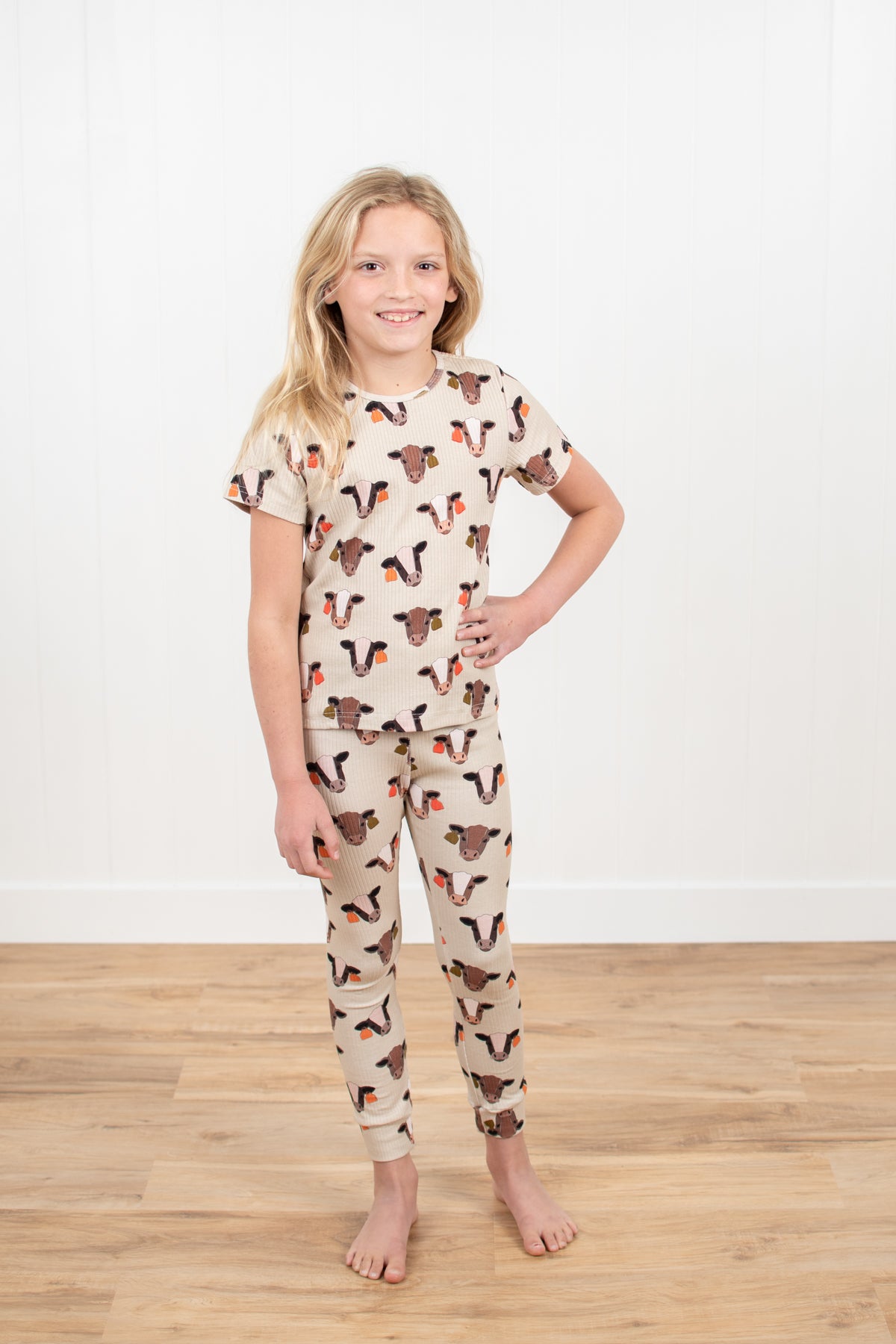 Cattle Buddy Toddler/Youth Ribbed Cotton Pajama Set