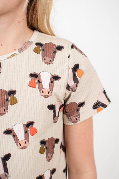 Cattle Buddy Toddler/Youth Ribbed Cotton Pajama Set