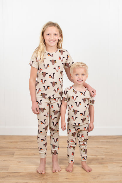 Cattle Buddy Toddler/Youth Ribbed Cotton Pajama Set