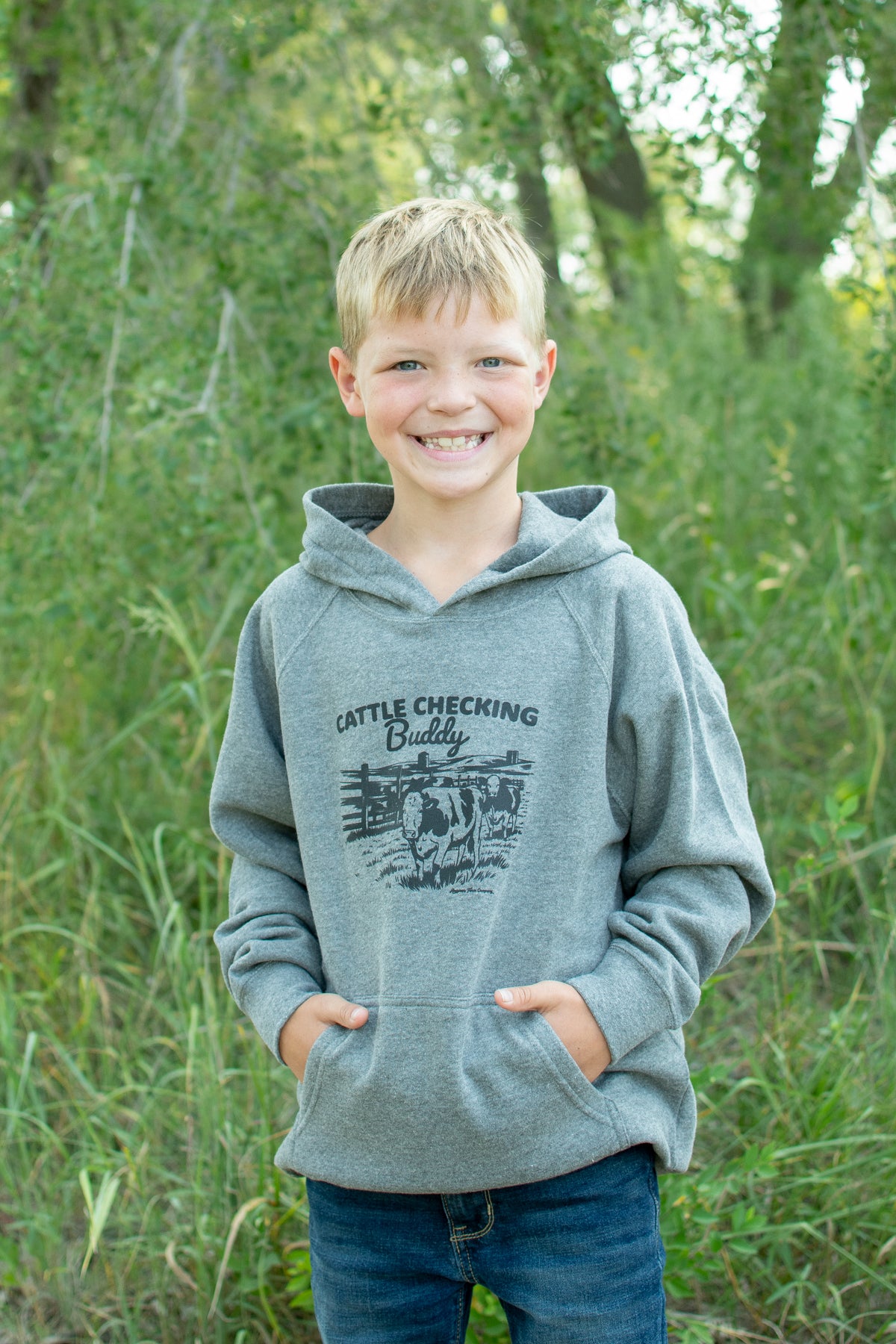 Cattle Checking Buddy' Toddler/Youth Hoodie