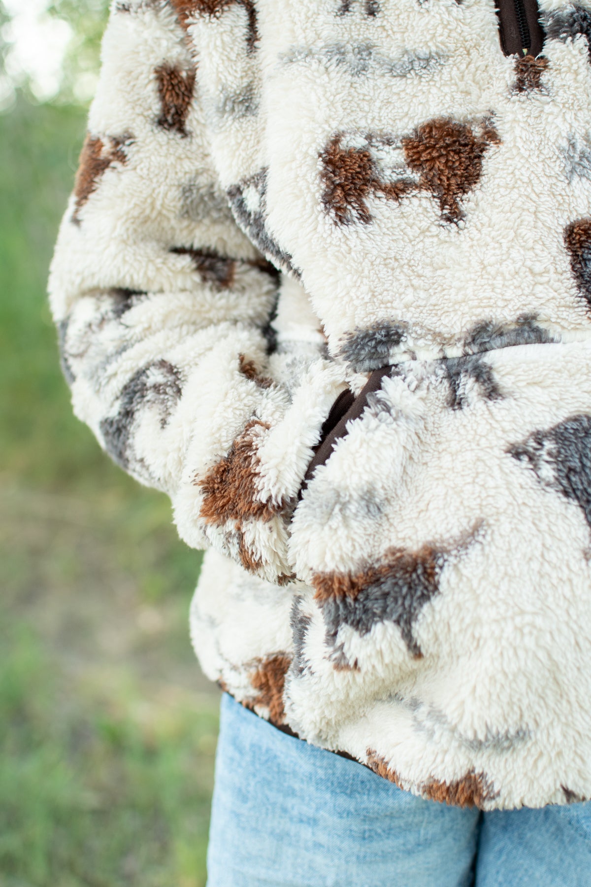 Cattle Sherpa Youth 1/4 Zip Hoodie